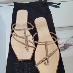 Gold Rhinestone Pedro Garcia Sandal